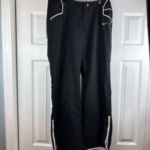 Vintage‎ Nike Pants Women's Size Medium (8-10) Black Straight Zip Leg Pockets